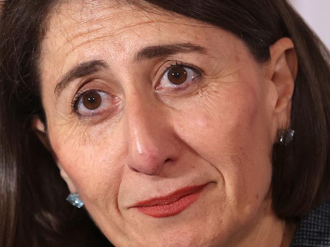 SYDNEY, AUSTRALIA - NewsWire Photos. November 5, 2020. Premier Gladys Berejiklian gives a press conference following her NSW State of the State speech at The Four SeasonÃs Hotel in Sydney, NSW. Picture: NCA NewsWire Dylan Coker