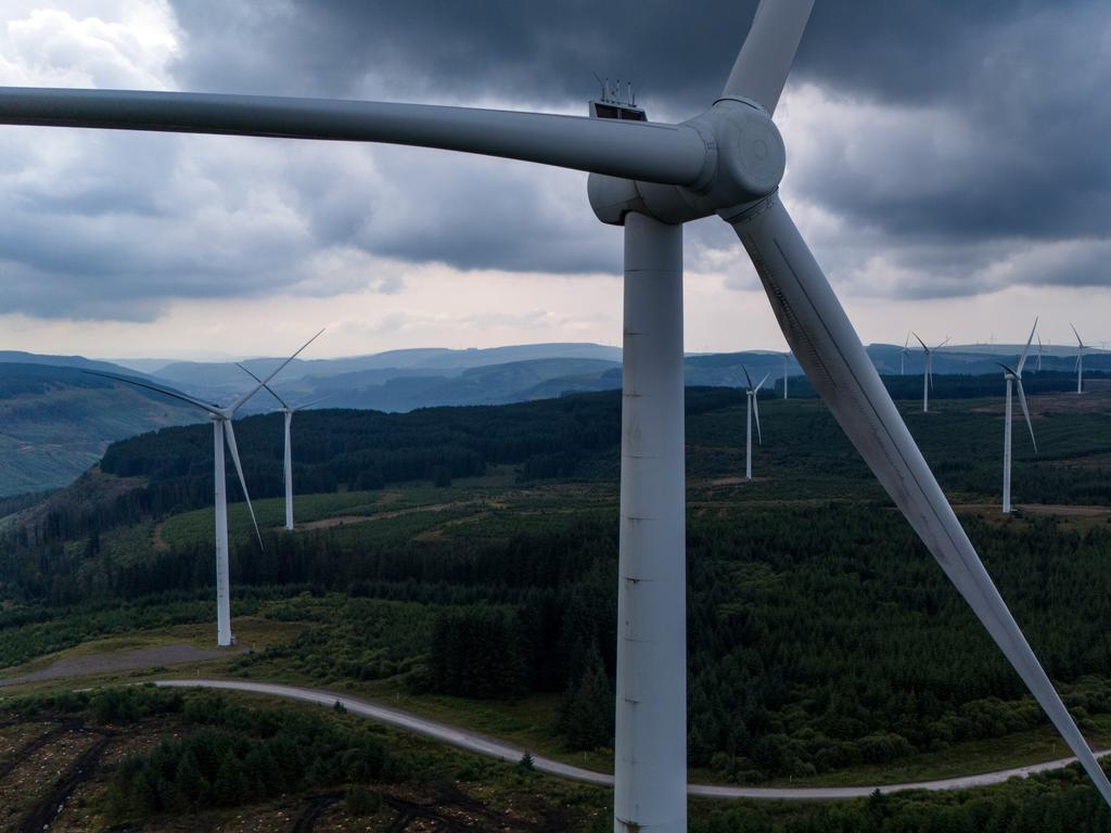 Wind farm. (Photo by Carl Court/Getty Images)