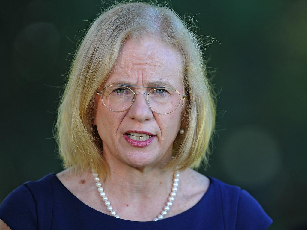 Chief health officer Dr Jeannette Young talks to the media at a COVID press conference. Picture: NCA NewsWire/John Gass