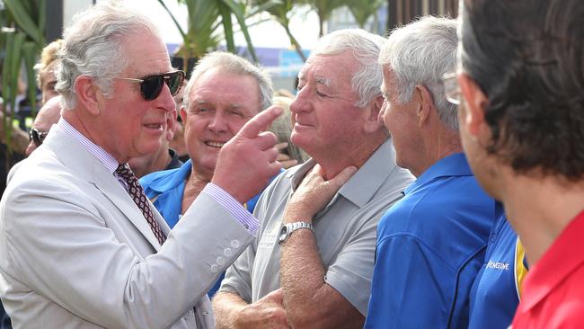 Prince Charles at Kurrawa Surf Club during the Commonwealth Games. Picture Glenn Hampson.