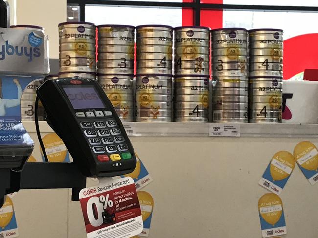 Coles in Five Dock has also started to store their formula behind the counter for those with a “genuine need.” Picture: Supplied