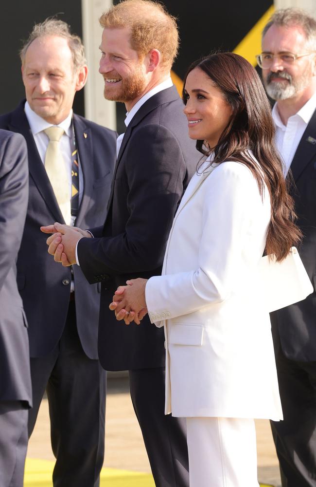 Meghan wore a Valentino suit worth $5800. Picture: Chris Jackson/Getty