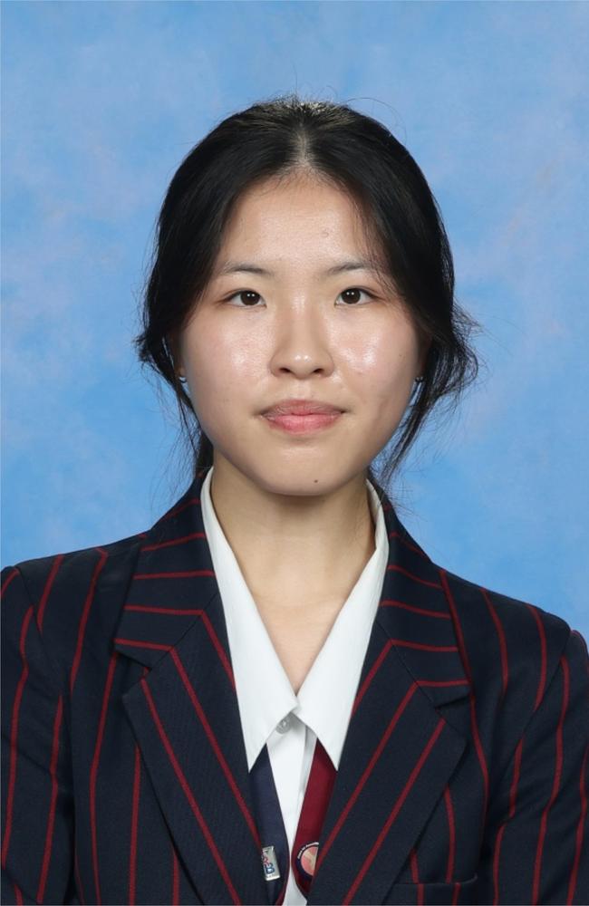 Brisbane State High School 2024 high achieving student Crystal Zhou. Picture: supplied