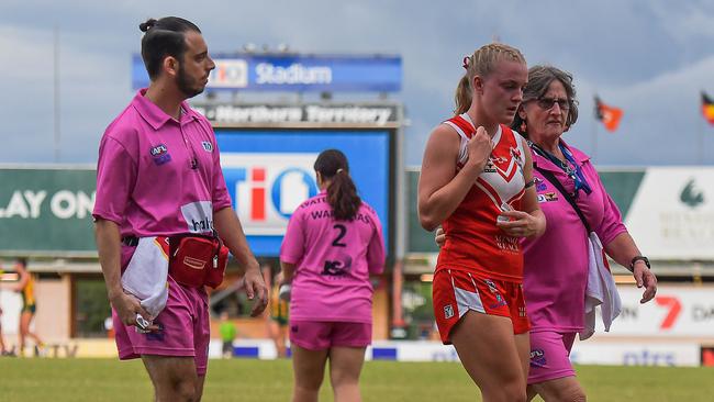 Waratah vs PINT in the 2022-23 NTFL womenÃ&#149;s grand final. Picture: PEMA TAMANG Pakhrin