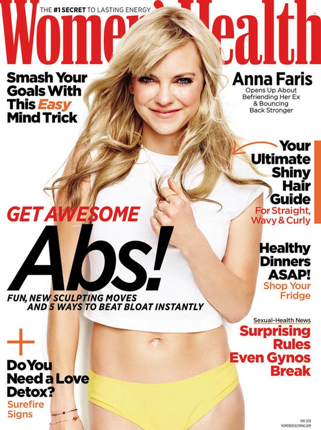 Anna Faris features in Women’s Health. Picture: Jeff Lipsky/Women’s Health