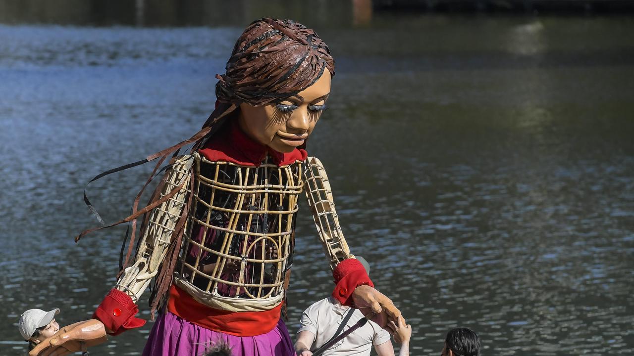 The Little Amal puppet has arrived in Adelaide. Picture: NCA NewsWire / RoyVphotography