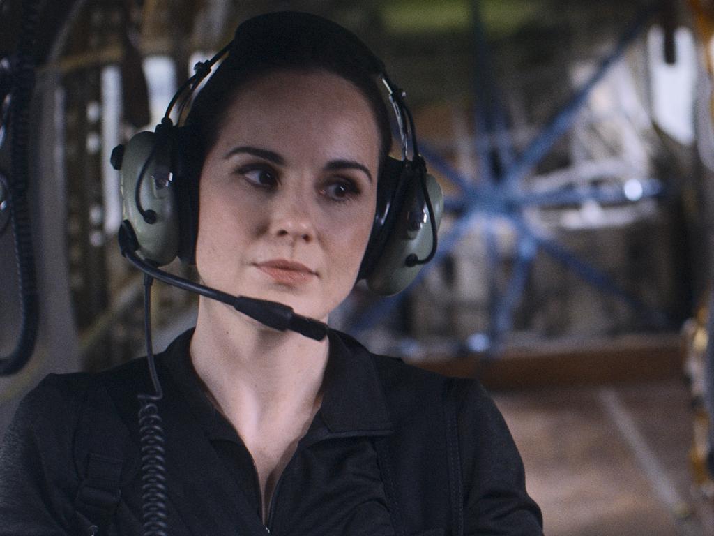 Michelle Dockery in Flight Risk. Picture: Lionsgate