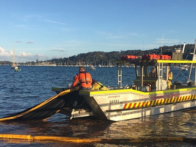 The Rural Fire Service helped contain the spill o July 30. Picture: NSW Fire &amp; Rescue (Forestville)