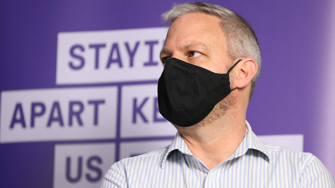 Victoria's chief health officer Professor Brett Sutton says decisions about masks will be made when 14-day and 28-day thresholds of no new COVID-19 cases are reached. Picture: Asanka Ratnayake/Getty Images