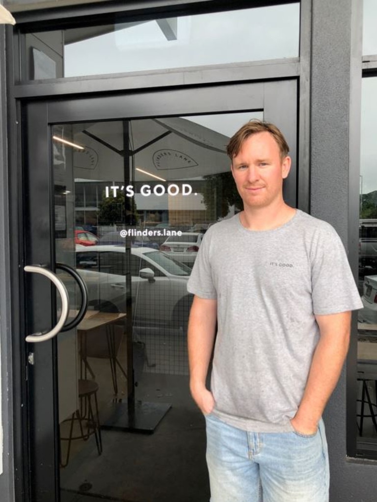 Flinders Lane Cafe owner Leon Russell says he's adapted his business to reflect the unpredictable Christmas trade. Picture: Anthony Dodd