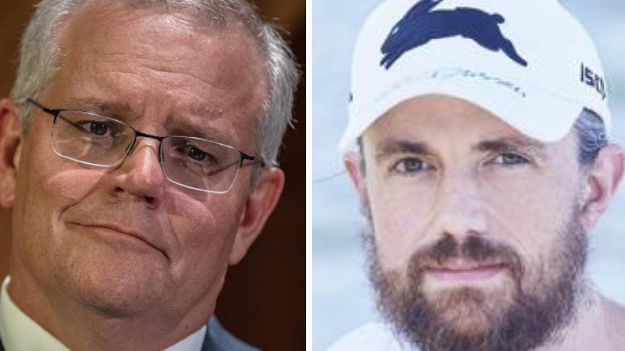 Mike Cannon-Brookes, right, has slammed the climate policies of Scott Morrison’s (left) Coalition government.