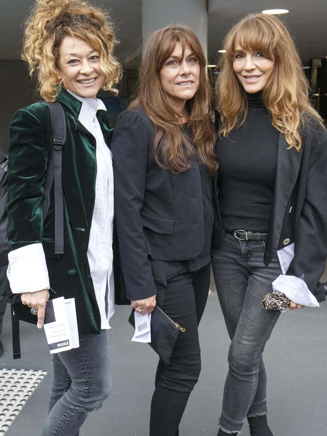 Tottie Gold smith, right, with The Chantoozies bandmates, Eve Von Bibra and Ally Fowler.