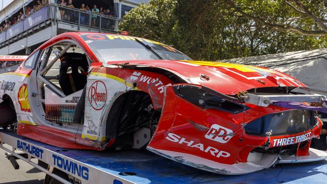 Scott McLaughlin’s car was totalled in the crash. Picture: Supercars Australia