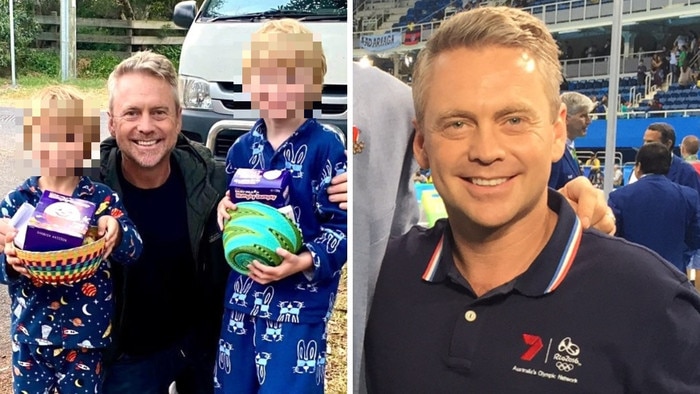 Channel 7 presenter Nathan Templeton and his children. Photo: Instagram, @nathantemp7.