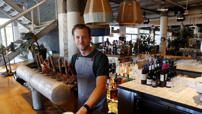 Bar manager Ben Wainwright at the Coogee Pavillion Hotel in Sydney. Picture: Nikki Short