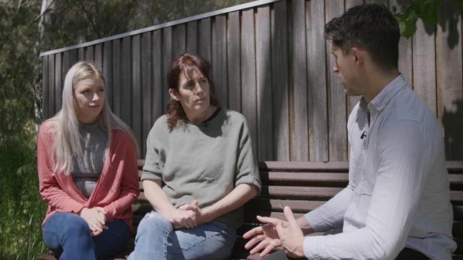 Linda Pridham (middle), spoke to The Daily Telegraph about the death of her son Lachlan Andrews in Casino earlier this year.