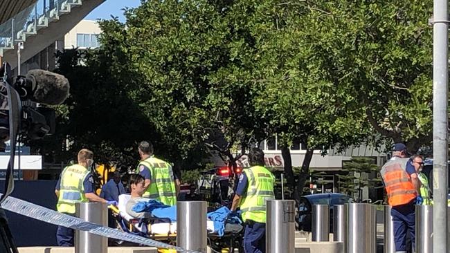 The woman’s boyfriend was taken to hospital with minor injuries. Picture: Madeline Crittenden