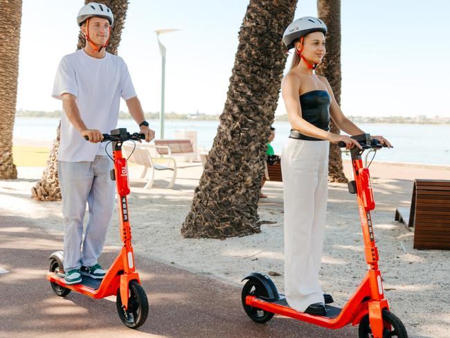 Neuron Mobility's for-hire electric scooters in Perth. Picture: Supplied