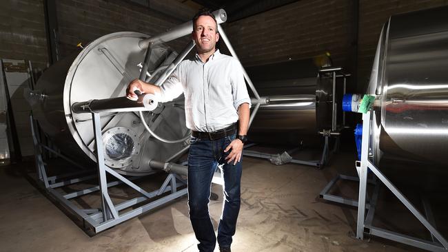 Chris Sheehan, a head brewer at Malt Shovel, at the site of the new Tiny Mountain microbrewery in South Townsville. Picture: Zak Simmonds