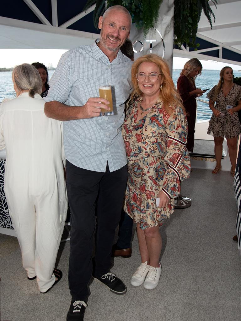 Peter Everitt and Bridget Brousard at the Infomaps 20th Anniversary Party. Picture: Andrew Meadowcroft.