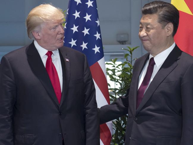 US President Donald Trump and Chinese President Xi Jinping during a meeting on the sidelines of the G20 Summit in Germany last July. Picture: Saul Loeb/AP