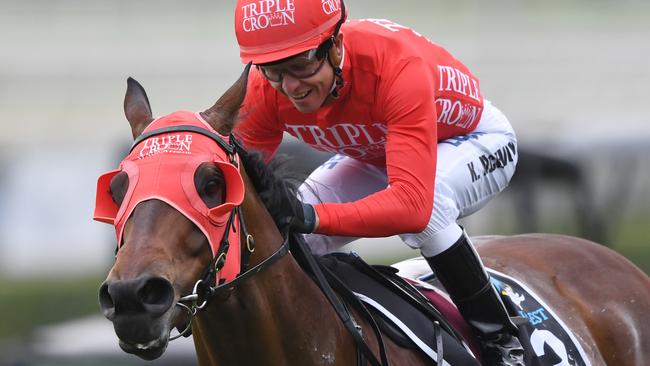 Jockey Kerrin McEvoy will chase back-to-back Everest wins with Redzel. Picture: AAP