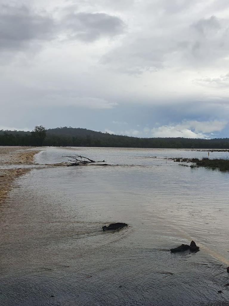 FLOODED OUT: The Warwick Leyburn Road in Pratten / Jason Kowitz