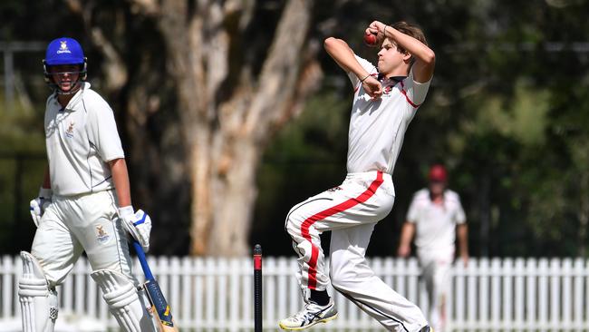 St Joseph's Gregory Terrace bowler Sam Loch made our Team of the Week. Picture, John Gass