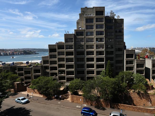 The Sirius tower complex on Cumberland St at Millers Point has few tenants left. Picture: Toby Zerna