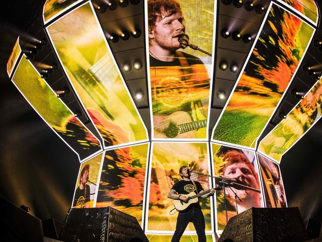 Ed Sheeran performs for his Divide Tour in Amsterdam on April 3. (Photo: Paul Bergen)