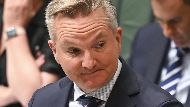 CANBERRA, AUSTRALIA, NewsWire Photos. FEBRUARY 8, 2024: Climate Change and Energy Minister, Chris Bowen  during Question Time at Parliament House in Canberra. Picture: NCA NewsWire / Martin Ollman