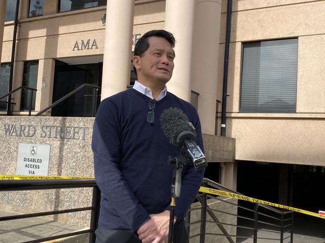 AMA Vice President Dr Chris Moy outside AMA House. Picture: Gabriel Polychronis.