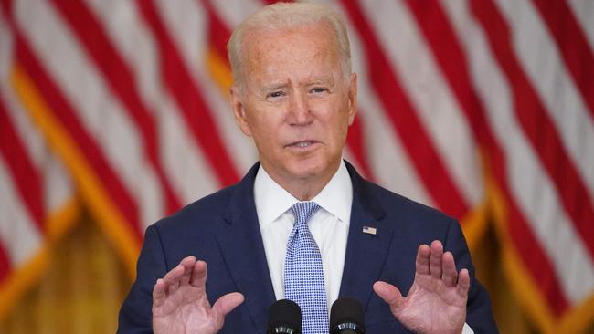 US President Joe Biden released a joint statement with the leaders of France, Germany, Italy and Britain in support of Israel. Picture: AFP