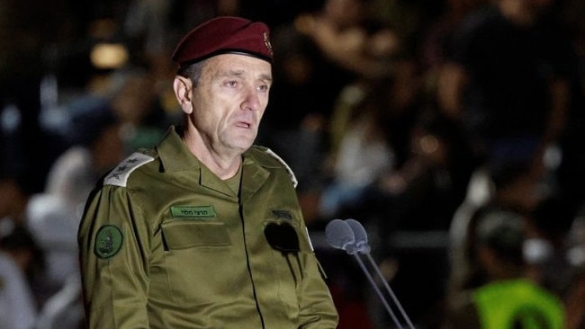 Herzi Halevi was Israel’s military chief of staff at the time of the attacks. Picture: Amir Cohen/Reuters