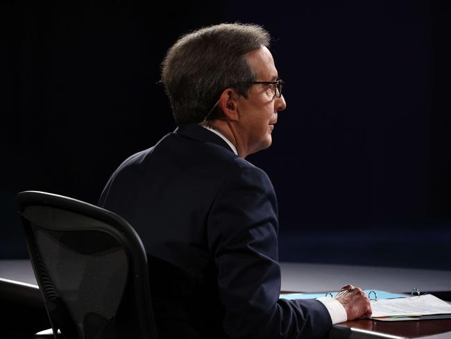 Fox News anchor Chris Wallace moderated the first presidential debate. Picture: AFP