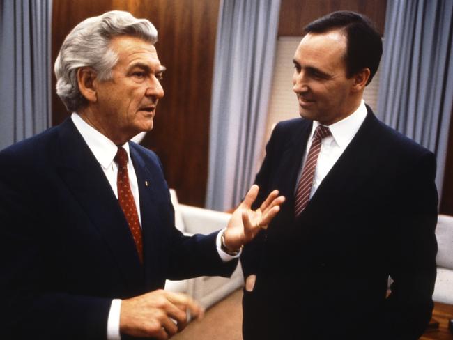 Bob Hawke and Paul Keating. Picture: File