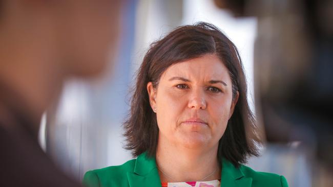 NT Racing Minister Natasha Fyles has defended the decision to approve the $12 million grant to build a grandstand, saying that Cabinet was not aware the Darwin Turf Club’s submission had only come in ‘hours’ before it was approved. Picture: Glenn Campbell