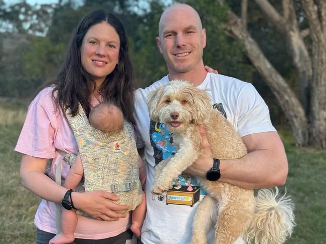 Senator David Pocock and his wife Emma are trying to keep details of their son private. Picture: Instagram