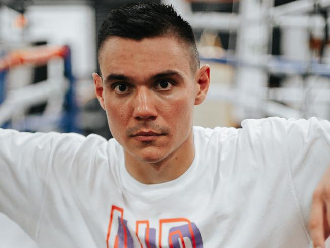 Tim Tszyu at the Mayweather Boxing Gym in Las Vegas. Picture: No Limit Boxing