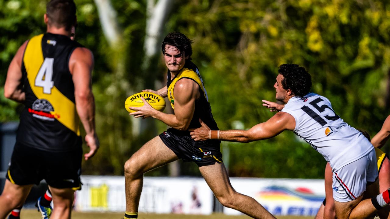 Peter Politis is the Round 14 nomination for the NTFL Rising Star award. Picture: Patch Clapp / AFLNT Media.