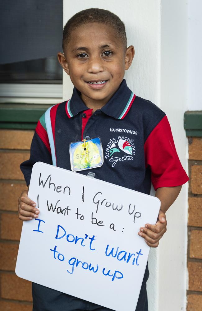 Harristown State School prep student Scott on the first day of school, Tuesday, January 28, 2025. Picture: Kevin Farmer