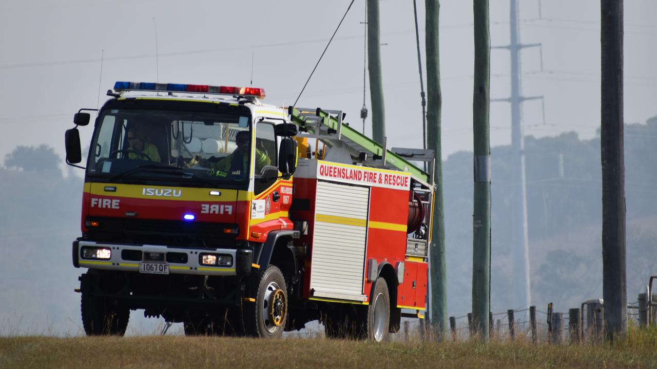 Queensland Fire and Emergency Services were called to a fire on Keding Road in Westbrook.