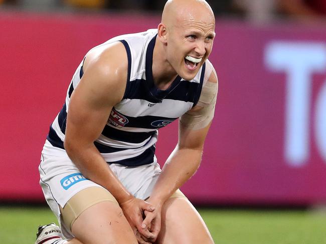 Gary Ablett played through the pain barrier. Picture: Sarah Reed