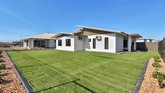 Zuccoli is one of a handful of NT suburbs experiencing a surge in buyer interest amid a host of government incentives for first homeowners. Pictured is 78 Haresfoot Cct, one of the homes Elders Real Estate is selling in the suburb. Picture: Elders Real Estate Palmerston