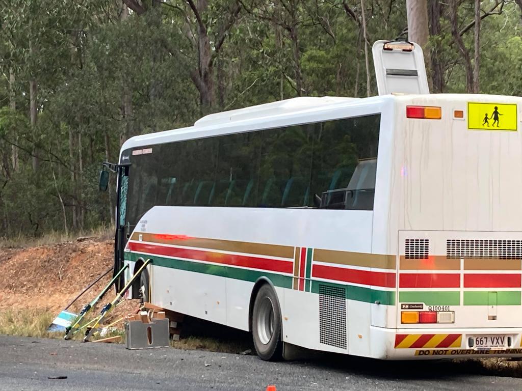 None of the schoolchildren on the bus required hospitalisation. Picture: Scott Kovacevic