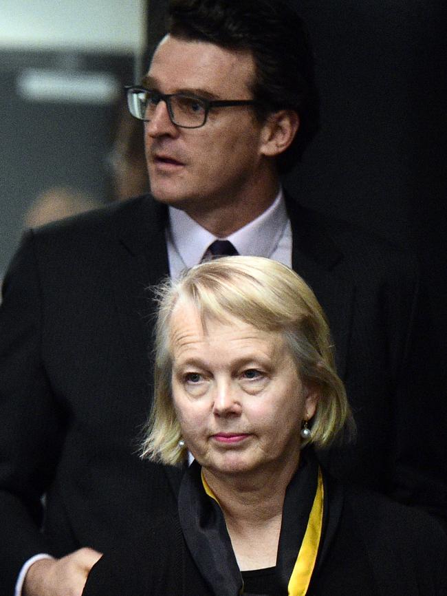 Richmond president Peggy O'Neal with CEO Brendon Gale. Picture: AAP