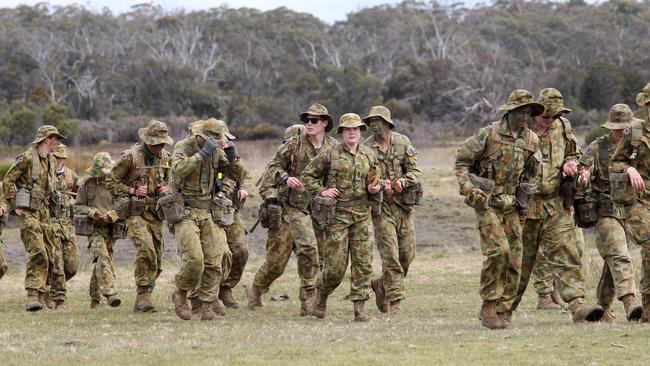 Australian Army Cadets on their Annual Field Exercise (AFX) at Stony Head Military Training area near Beachford. Casey council wants to force 18-year-olds into military service