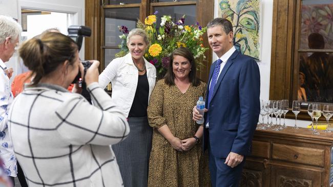 Lawrence Springborg at the launch of an art exhibition. Picture: Mark Cranitch