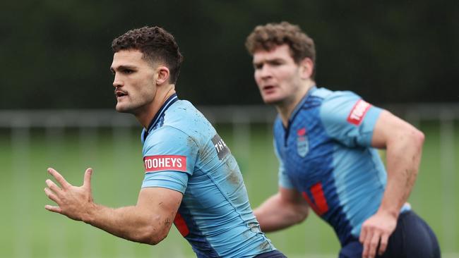 NSW and Penrith teammates Nathan Cleary and Liam Martin have big roles to play for state and club. Picture: Matt King/Getty Images