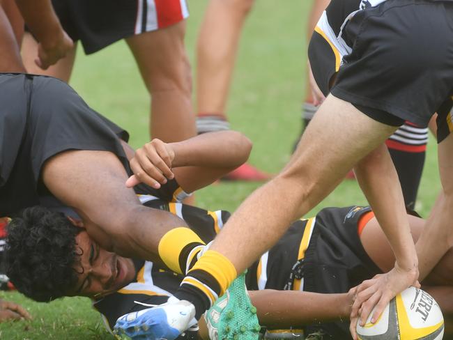 QLD Rugby Union State Championships (17-18 years boys) at the Townsville Sports Precinct. Saturday May 24. Wide Bay against Capricorn. Picture: Evan Morgan